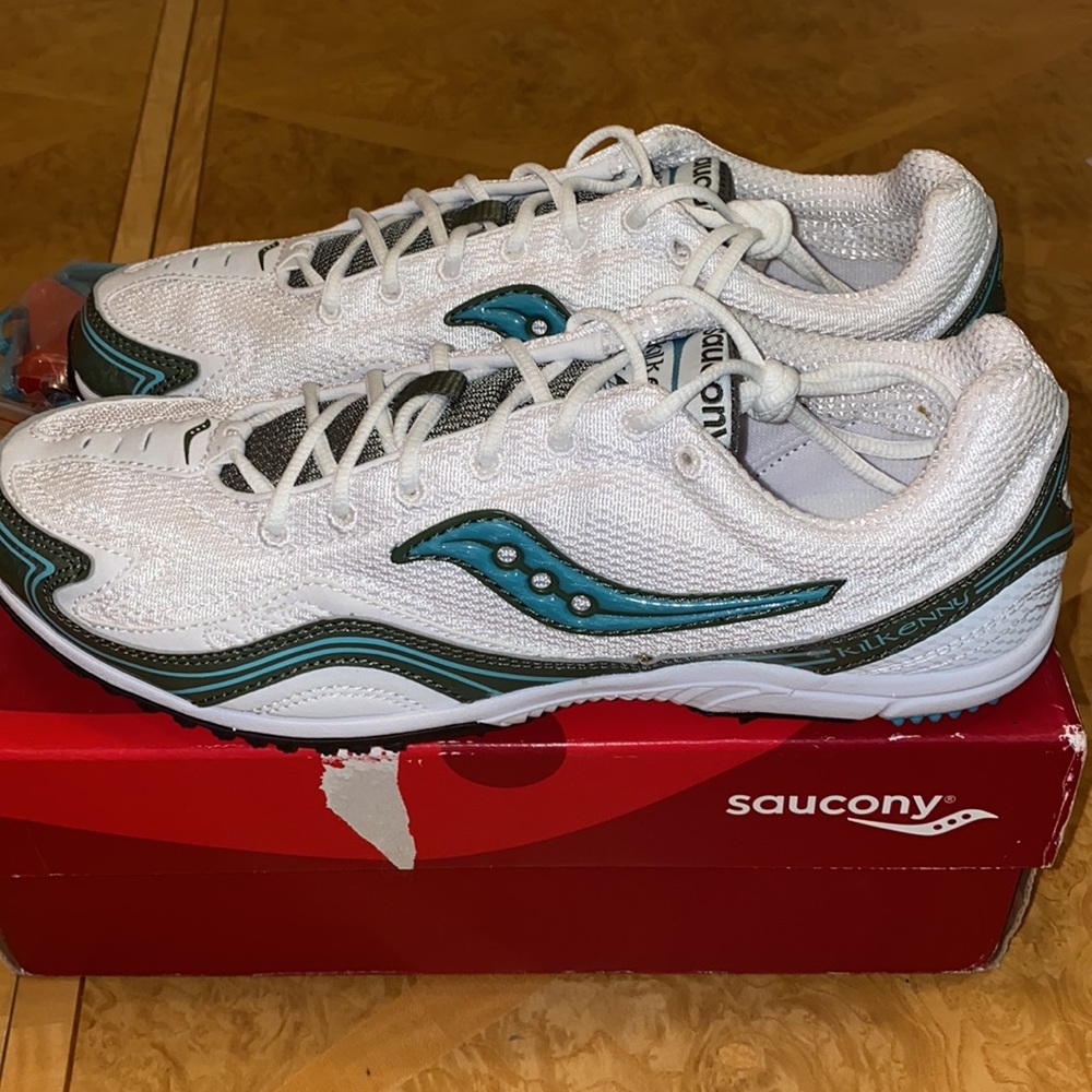 Saucony Women's White and Blue Running Shoes - Picture 6 of 11